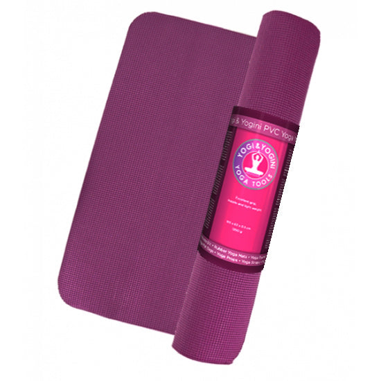 Yogi & Yogini PVC Yogamatte aubergine