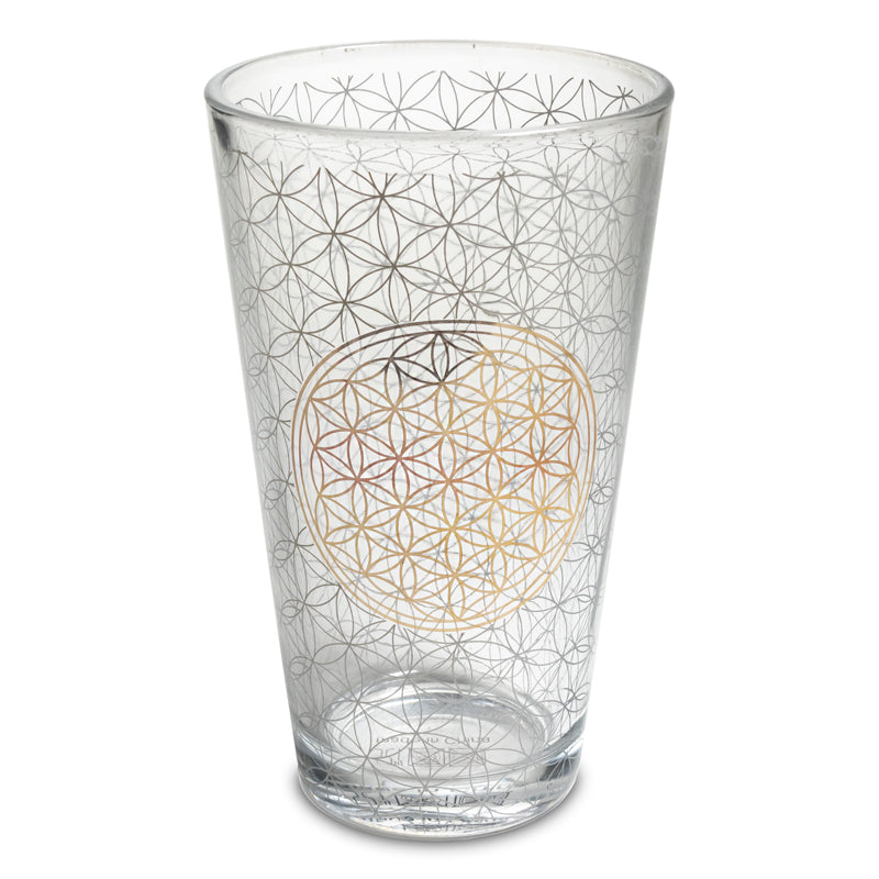 Drinking glass flower of life