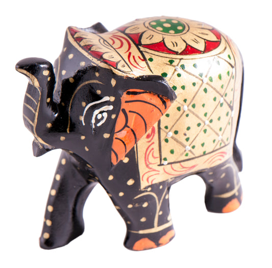 Hand-painted wooden lucky elephant
