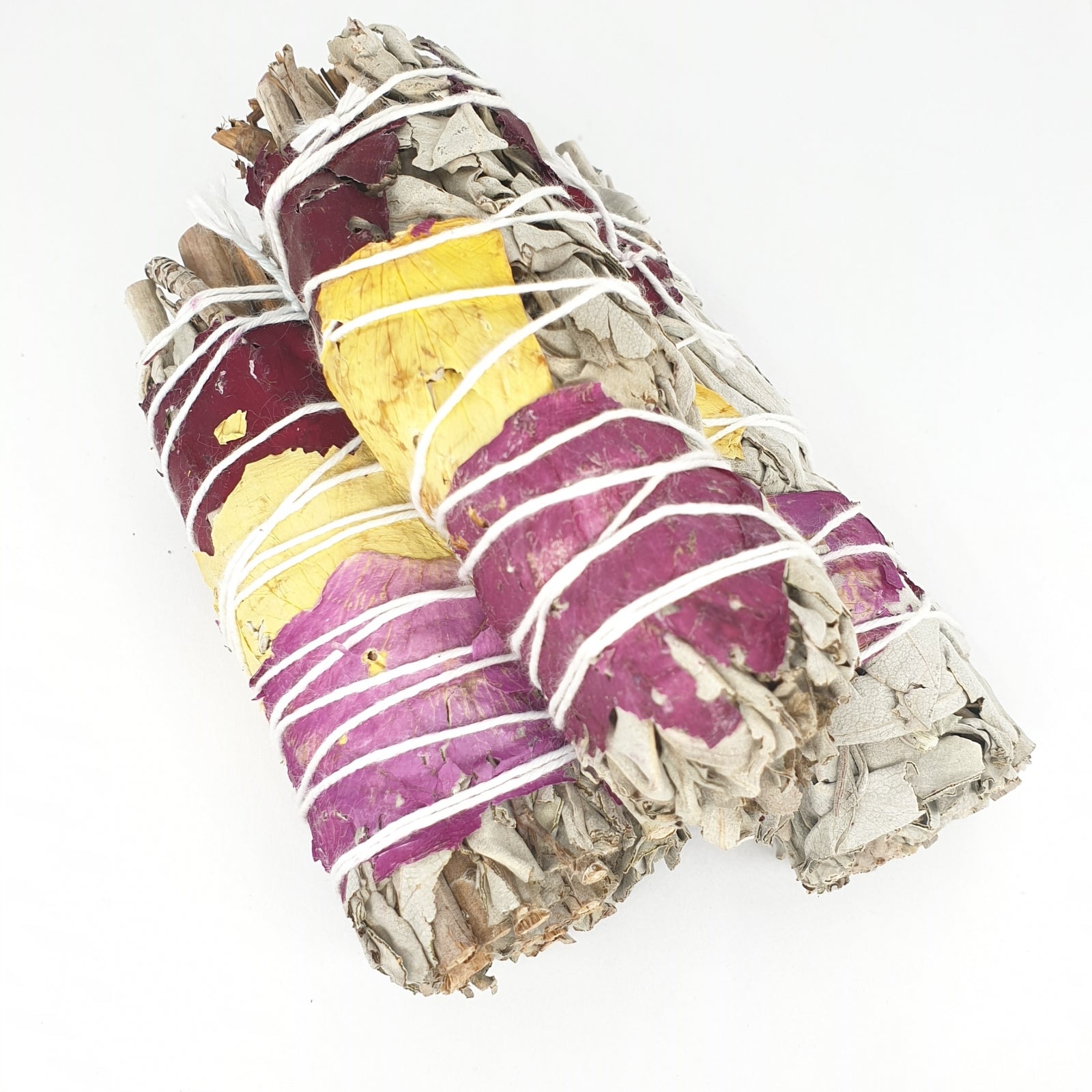 Weißer Salbei & 7 Farben Rosenblätter Smudge – 30–40 g