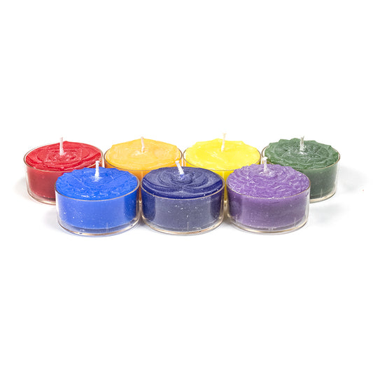 Gift set of 7 Chakra scented tea lights