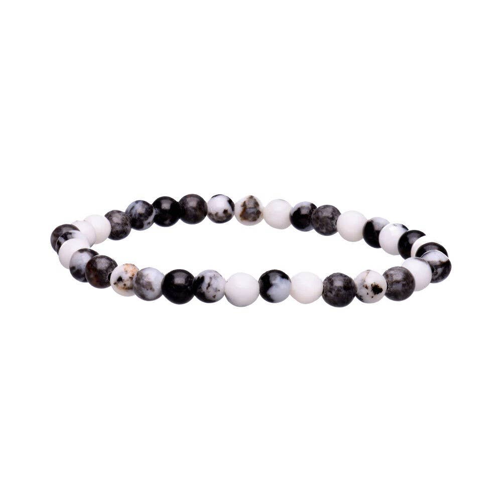 Kinderarmband aus Zebra-Jaspis (4mm) - Zebramuster-Zauber