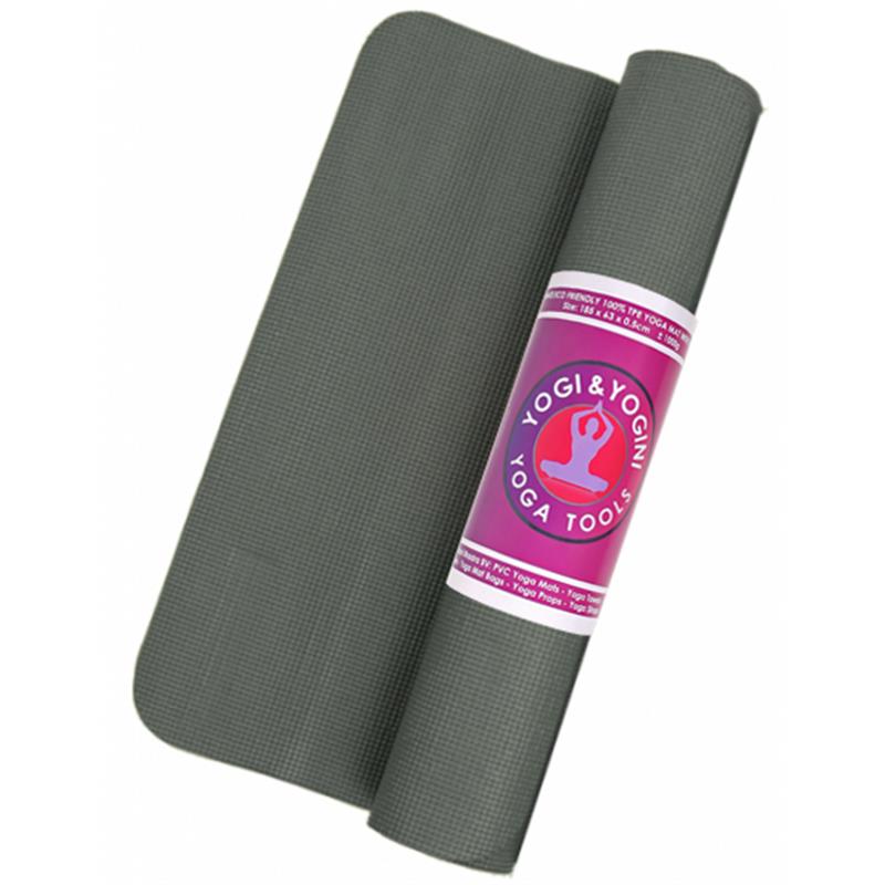 Yogi & Yogini PVC Yogamatte grau