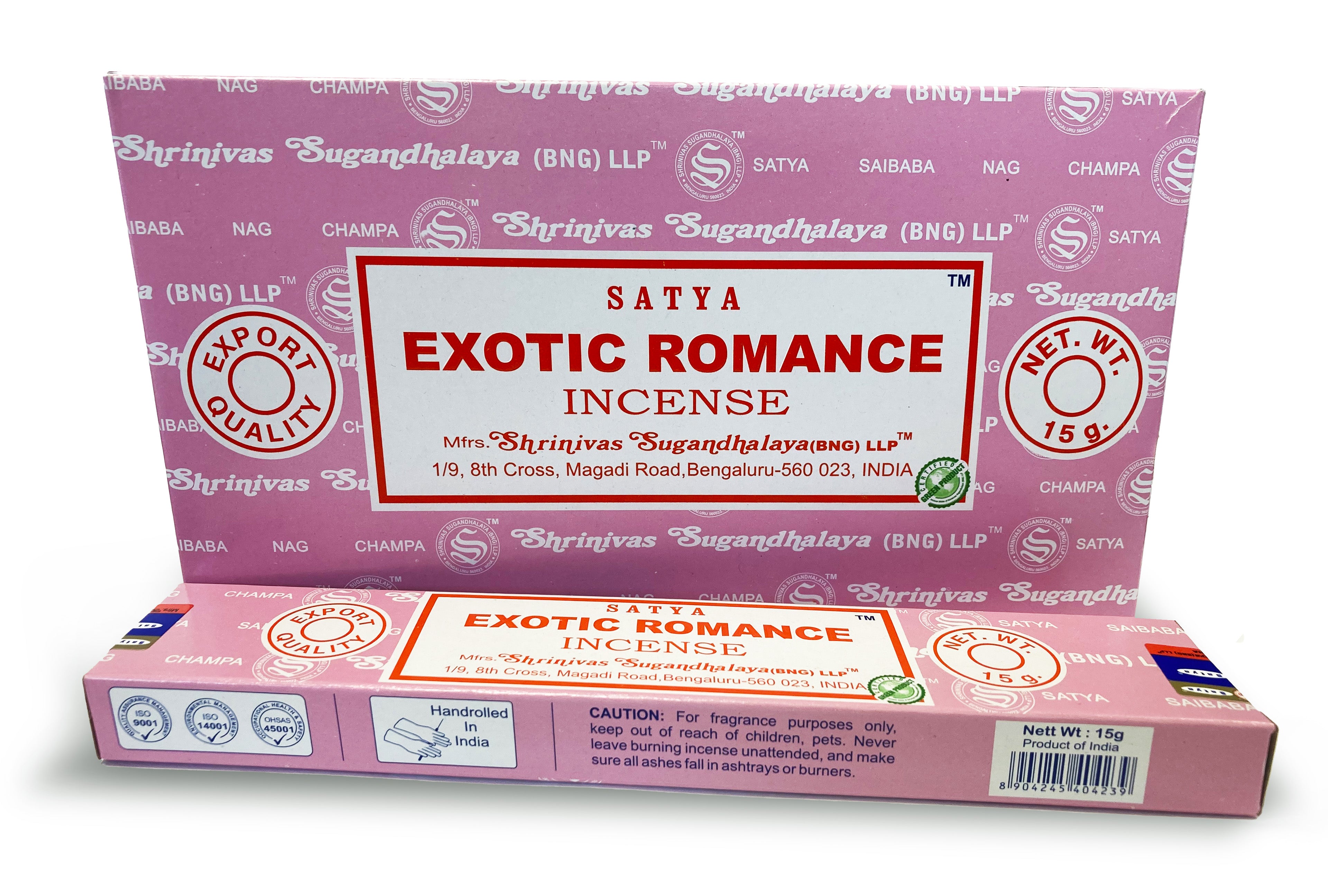 Satya Exotic Romance Räucherstäbchen Verpackung