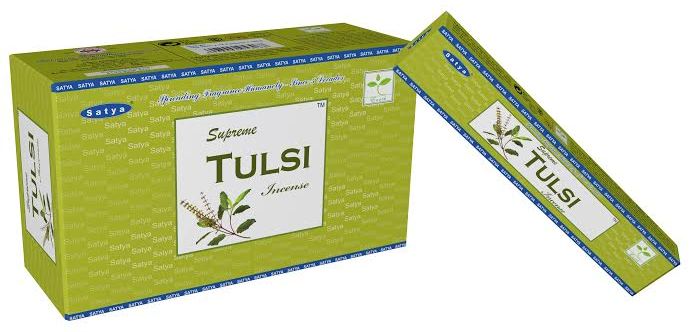 Satya Supreme Tulsi Räucherstäbchen Verpackung