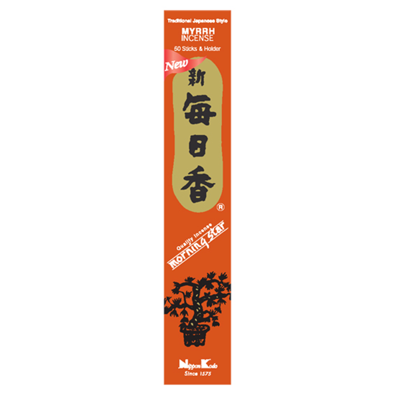 Nippon Kodo Morning Star Myrrhe Räucherstäbchen Verpackung