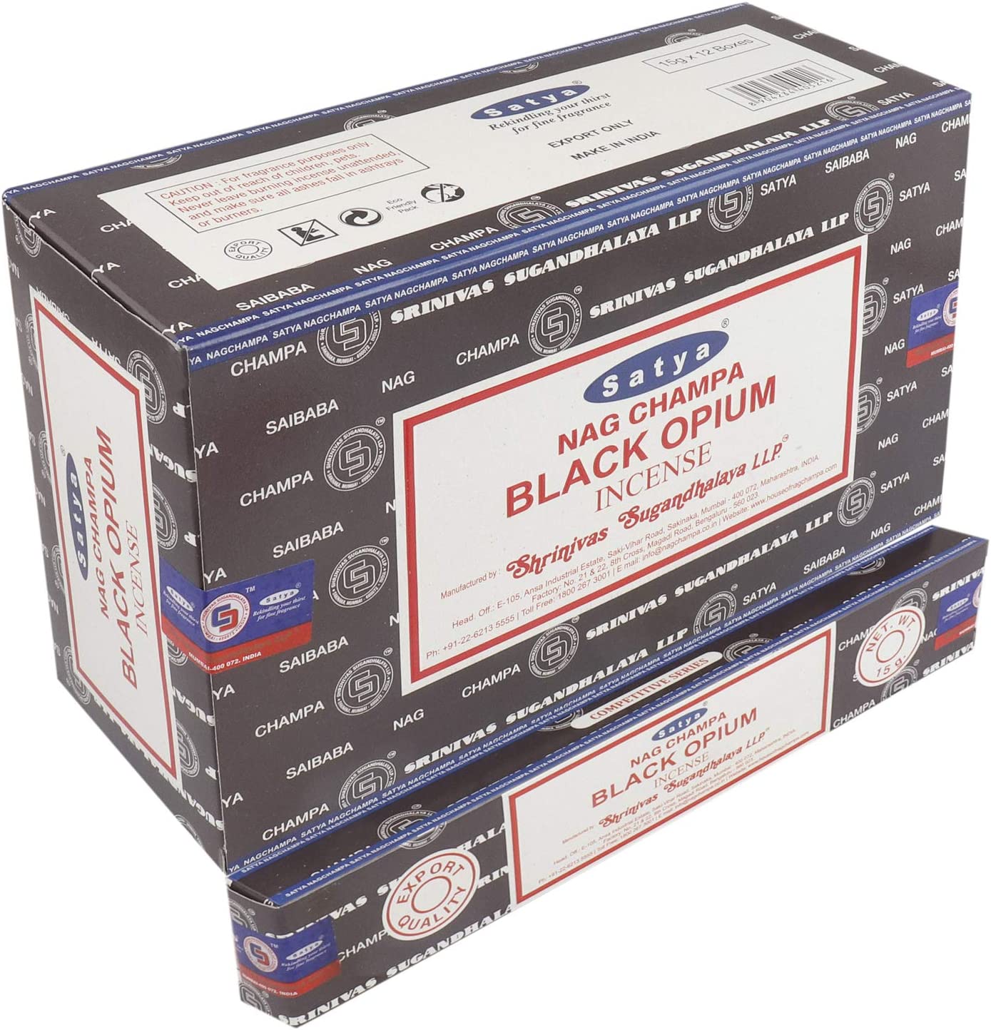 Satya Black Opium Räucherstäbchen Verpackung