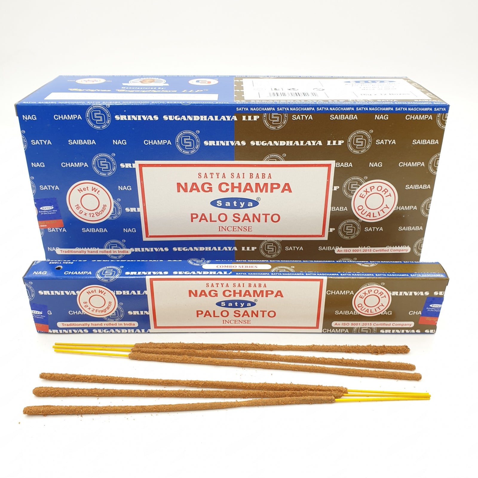 Satya Nag Champa und Palo Santo Räucherstäbchen Doppelpack