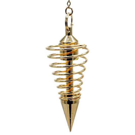 Pendulum spiral made of gold-plated brass