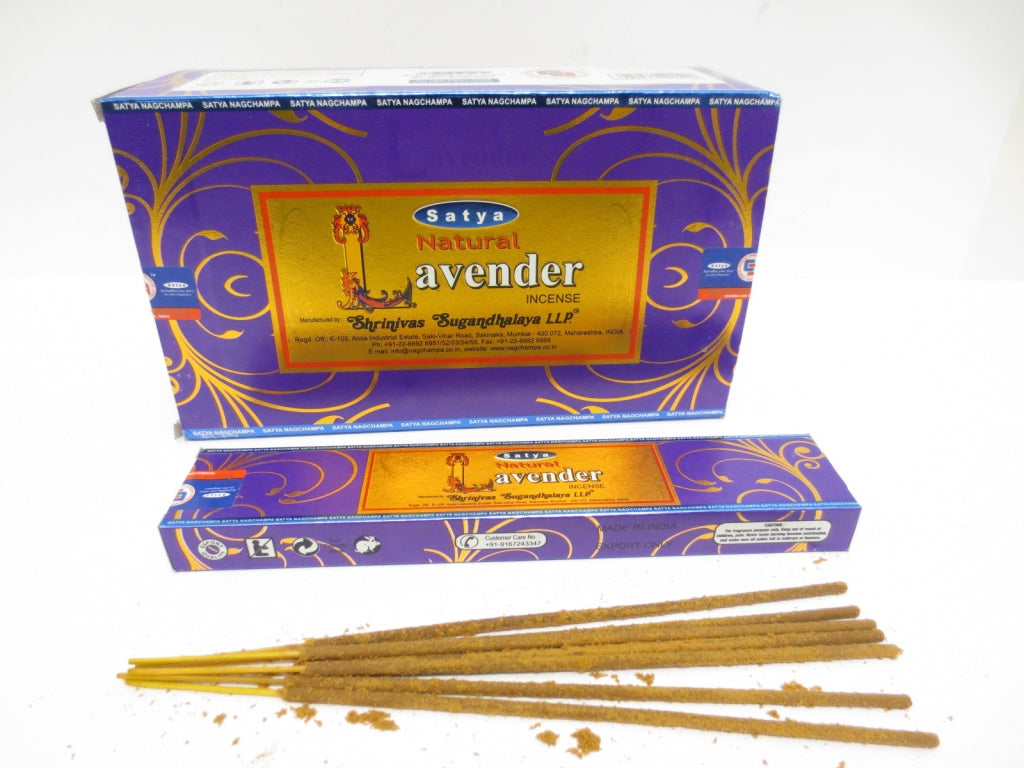 Satya Natural Lavender Räucherstäbchen Verpackung