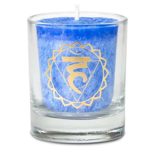 Votive scented candle fifth chakra in gift box