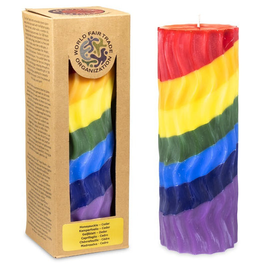 Yogi &amp; Yogini scented candle rainbow waves