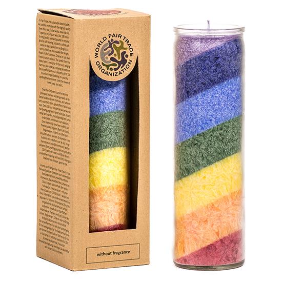 Yogi &amp; Yogini stearin candle rainbow unscented