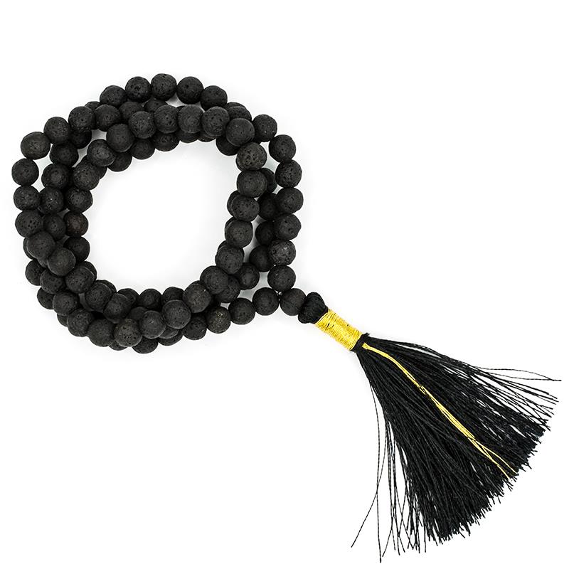 Mala Lavastein AA-Qualität 108 Perlen + Täschchen