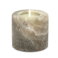 Salt crystal tealight holder CYLINDER Gray Line