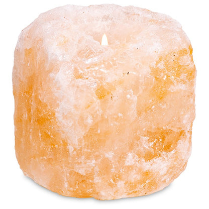 Tealight holder salt crystal