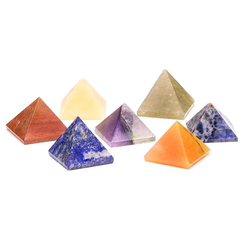 SET 7 pyramid-shaped chakra stones
