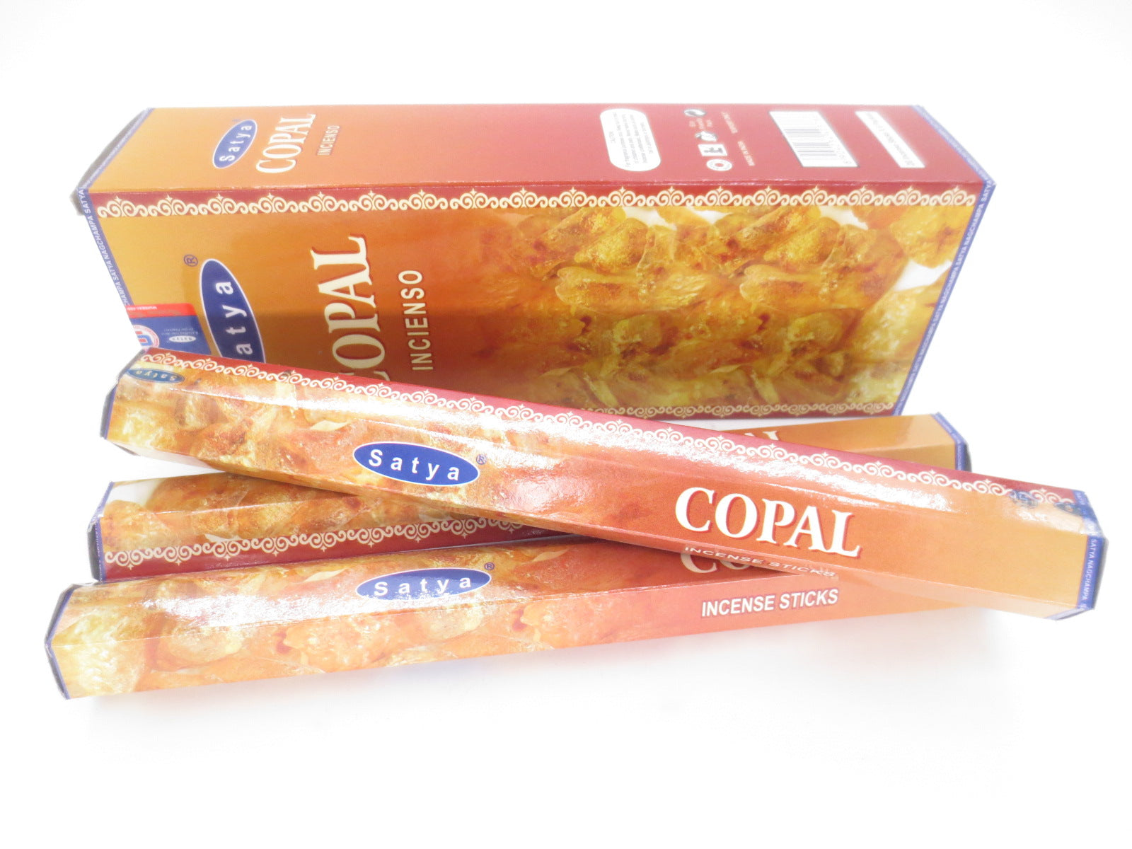 Satya Copal Hexa Räucherstäbchen Verpackung mit Copal-Duft