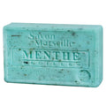 Natural Marseille soap with mint leaves