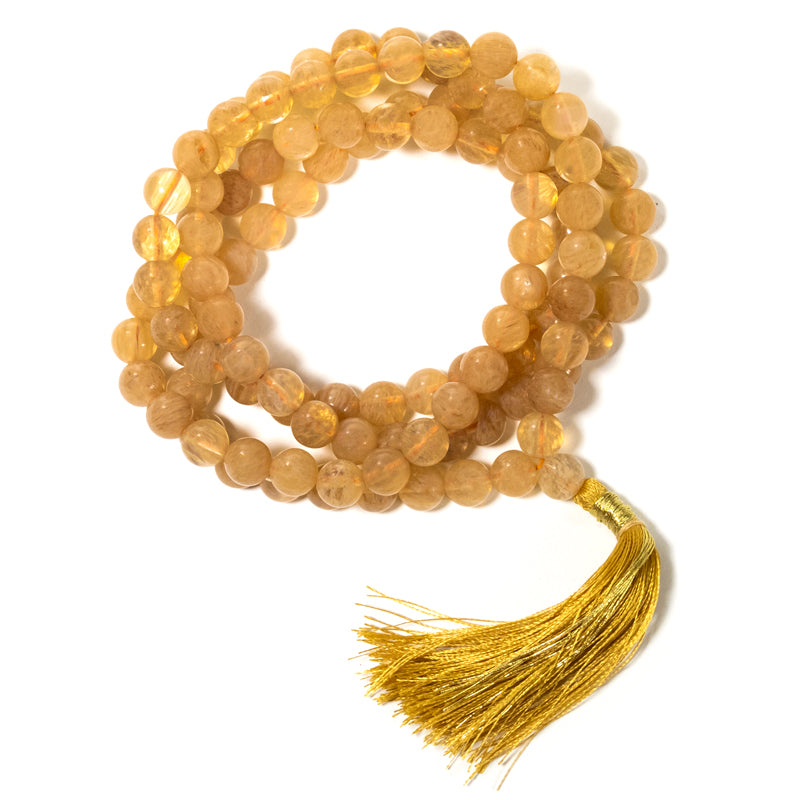 Mala Goldquarz AA-Qualität 108 Perlen
