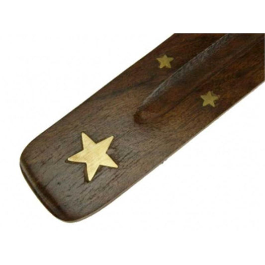 Incense stick holder wooden star