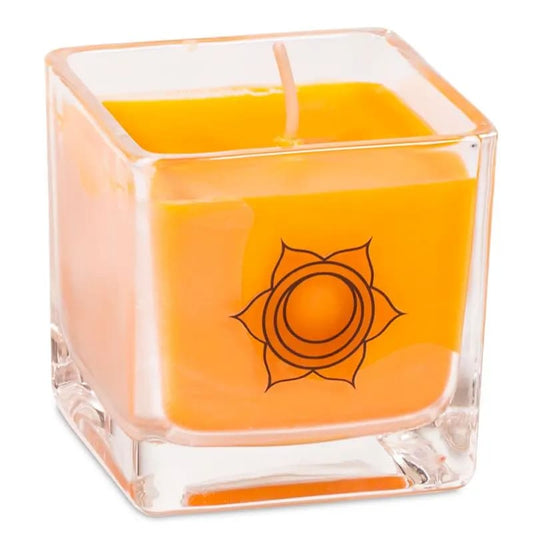 Ecological rapeseed wax scented candle 2nd chakra