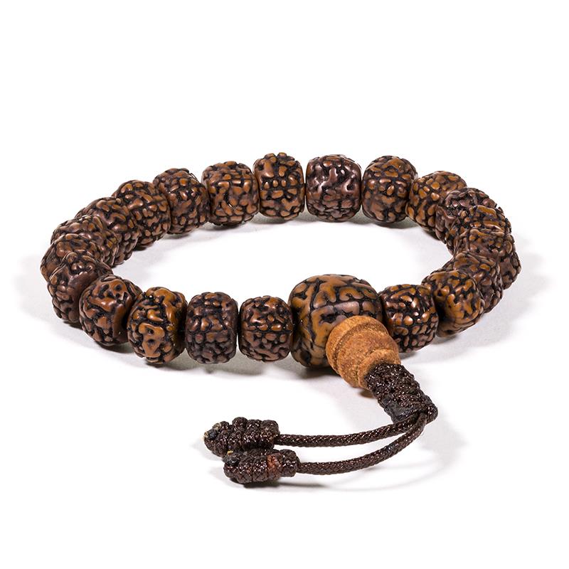 Mala/armband gepolijste rudraksha 21 kralen