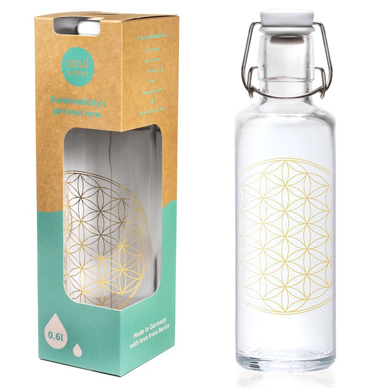 Soulbottle with flower of life design 0.7l