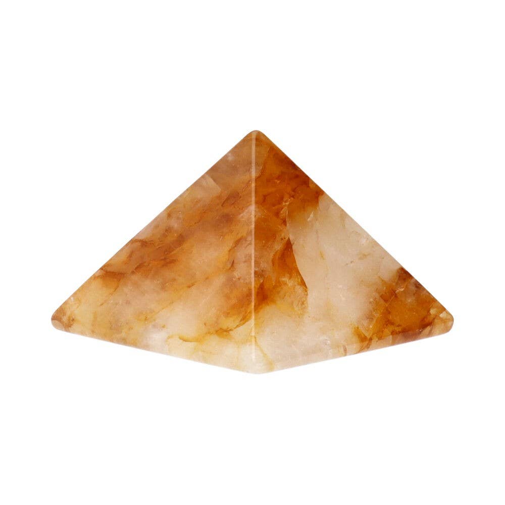 Klura Hämatoidquarz-Pyramide mit rötlicher Zeichnung, 2,5 cm