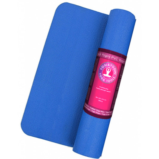 Yogi & Yogini PVC Yogamatte blau