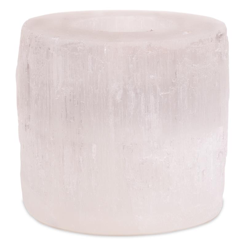 Selenit Runder Teelichthalter