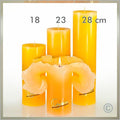 Lotus candles golden yellow
