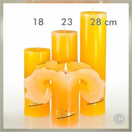 Lotus candles golden yellow