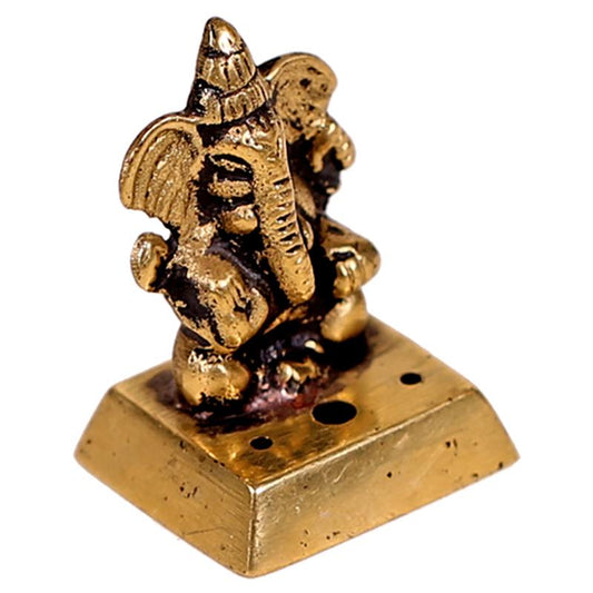 Ganesha brass incense burner