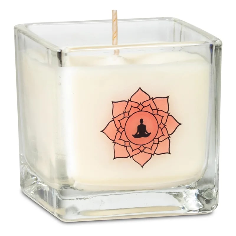 Ecological rapeseed wax scented candle meditation