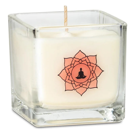 Ecological rapeseed wax scented candle meditation