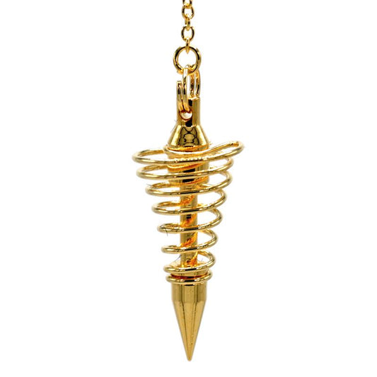 Pendulum brass gold plated spiral