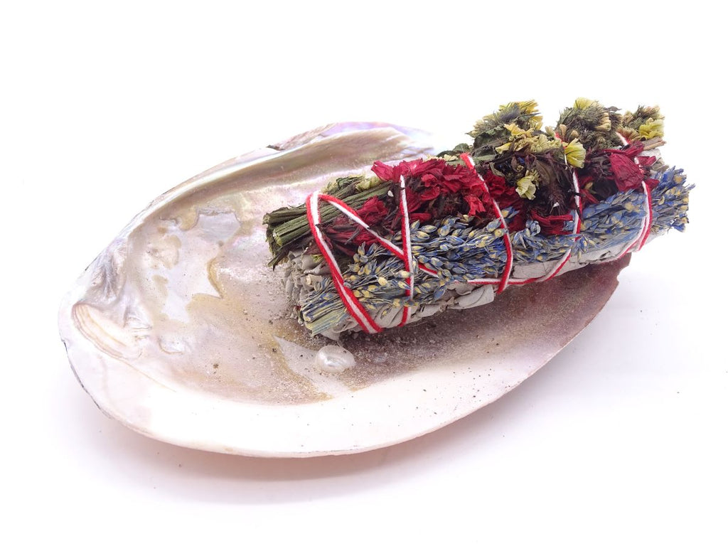 White Sage &amp; Statice sinuata &amp; Verbascum Smudge Incense Bundles 