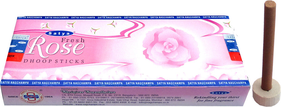 Satya Fresh Rose Dhoop Sticks Verpackung