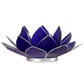 Lotus tealight holder indigo 6th chakra silver