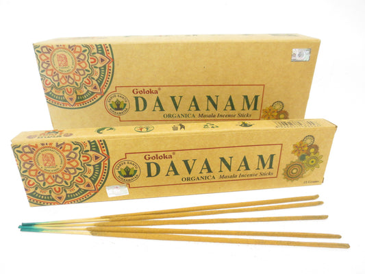 Goloka Davanam Räucherstäbchen - Ein Hauch von Davana für einen inspirierenden Duft