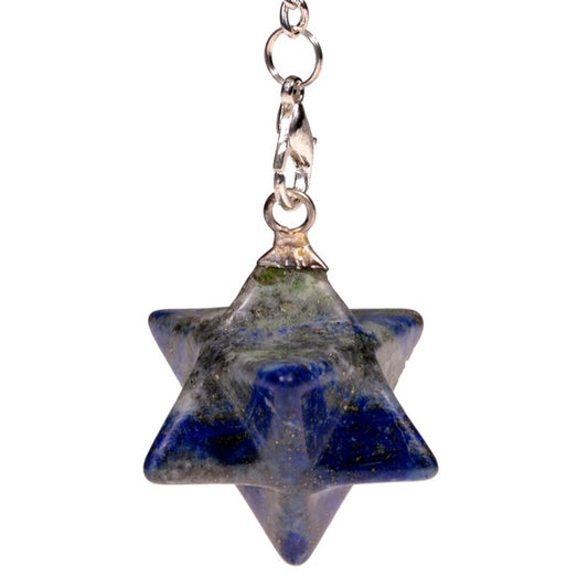 Lapis lazuli Merkaba pendulum eight-pointed