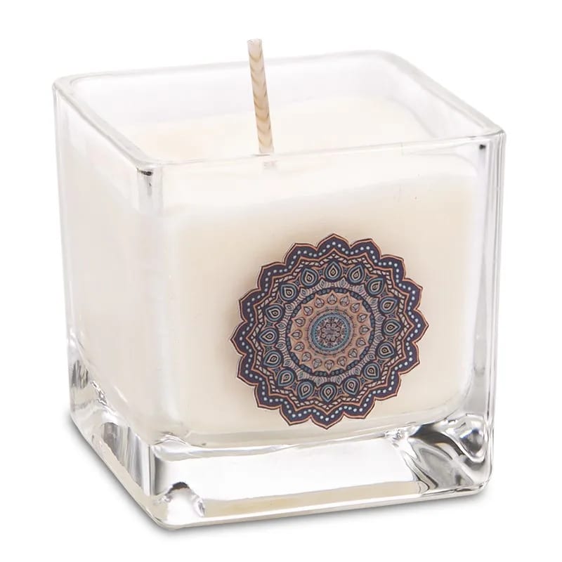 Ecological scented candles rapeseed wax mandala