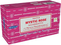 Satya Mystic Rose Räucherstäbchen Verpackung mit Rosenmotiv