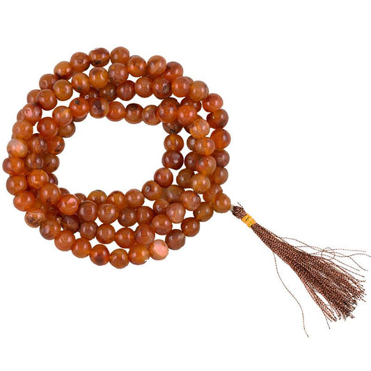 Mala carnelian, 108 beads 
