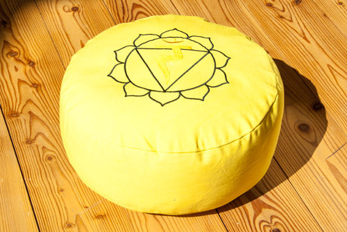 Solar plexus chakra meditation cushion