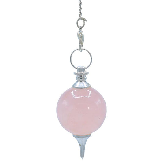 Pendulum rose quartz &amp; chakra chain