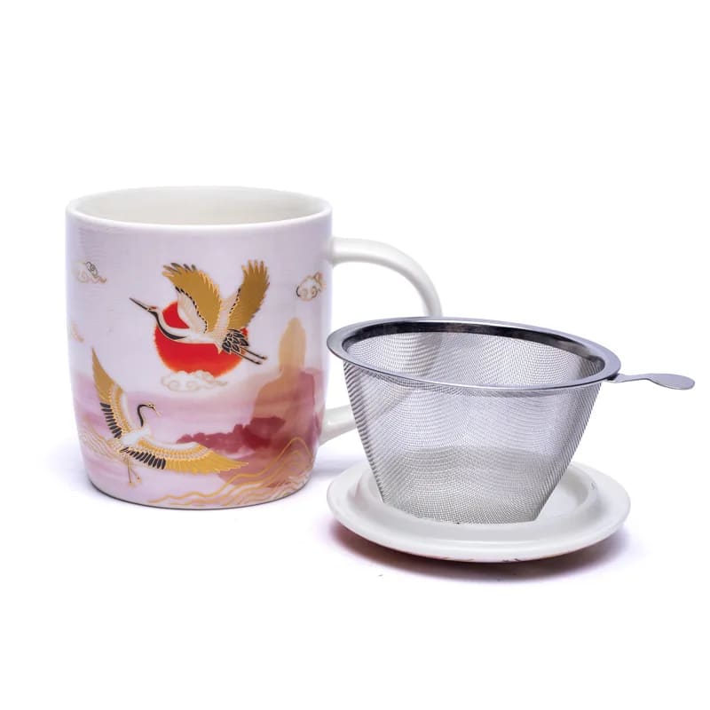 Tee Tasse mit Sieb und Deckel