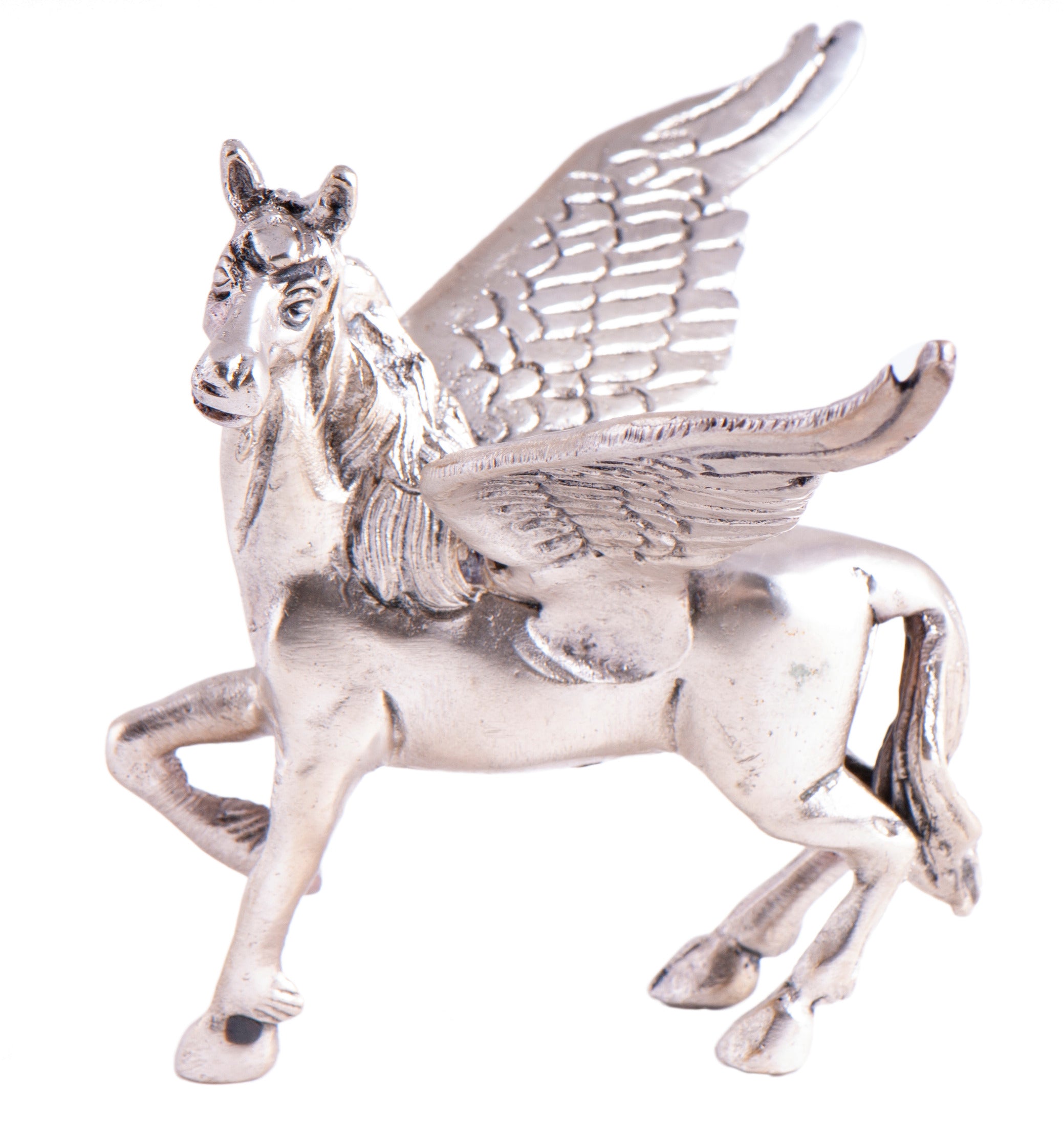 Berk Pegasus Skulptur versilbert