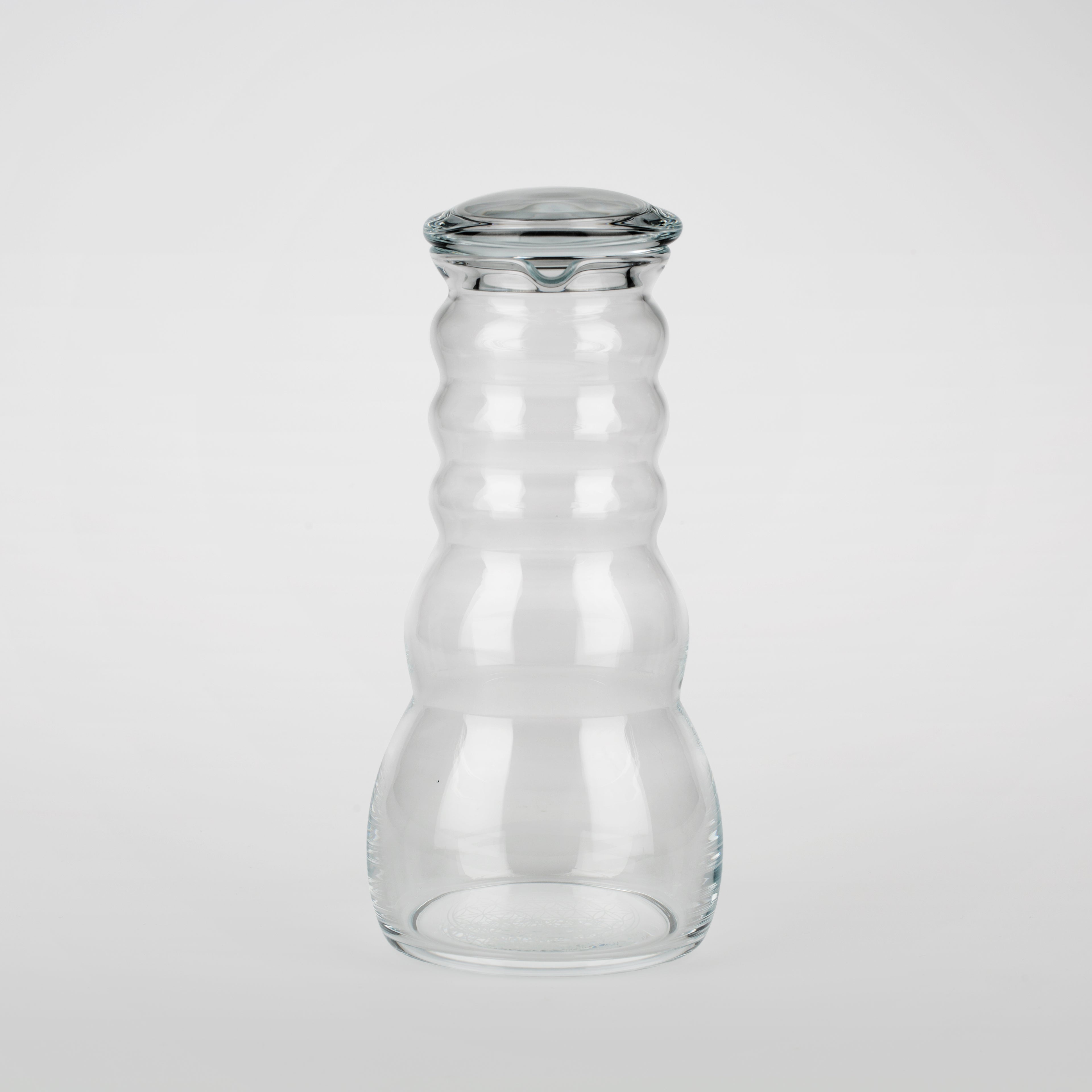 Cadus jug 1 liter white with glass lid